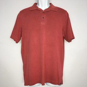 Eddie Bauer Mens S Travex Red Short Sleeve Cotton Blend Pullover Golf Polo Shirt
